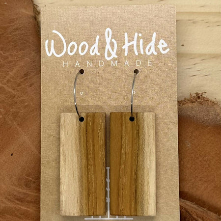 Earthy Wood Hoop Earrings