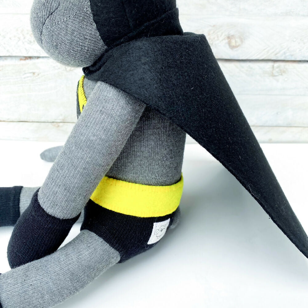 Batmonkey new-sock monkey-superhero-soft toy-5