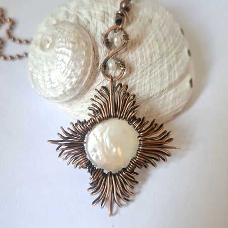 Pearl Copper Pendant - Your Sun