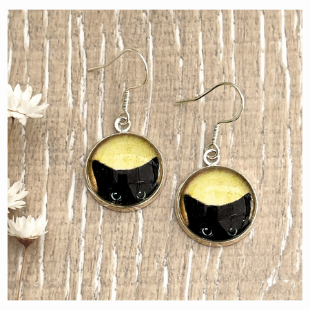 Black Cat Earrings • Cat Lover Gift