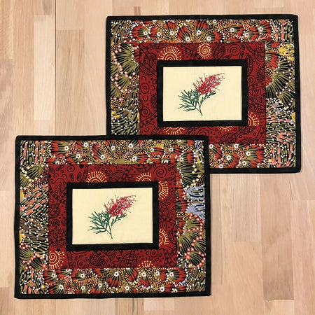 SALE placemat table centre handmade quilted Australian native