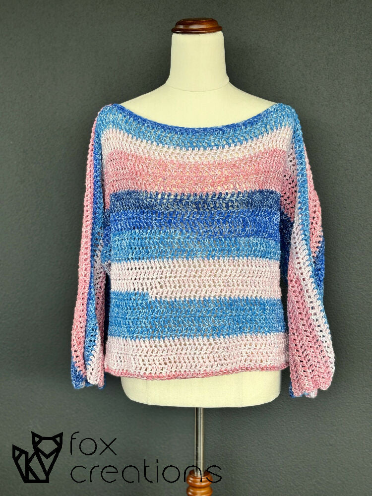 Celeste Mesh Crop Top Crochet Pattern