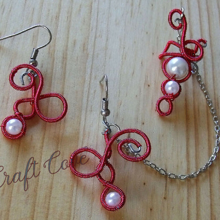 Wirewrapped Earcuff Earring Set