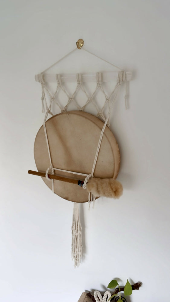 Selenite Medicine Drum Hanger