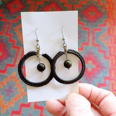 Hoop Earrings - Charcoal