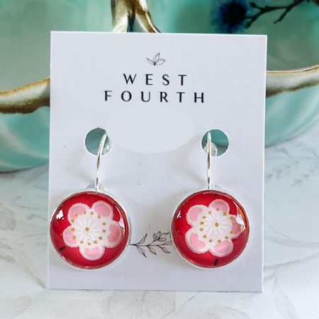 Pink Cherry Blossom Earrings