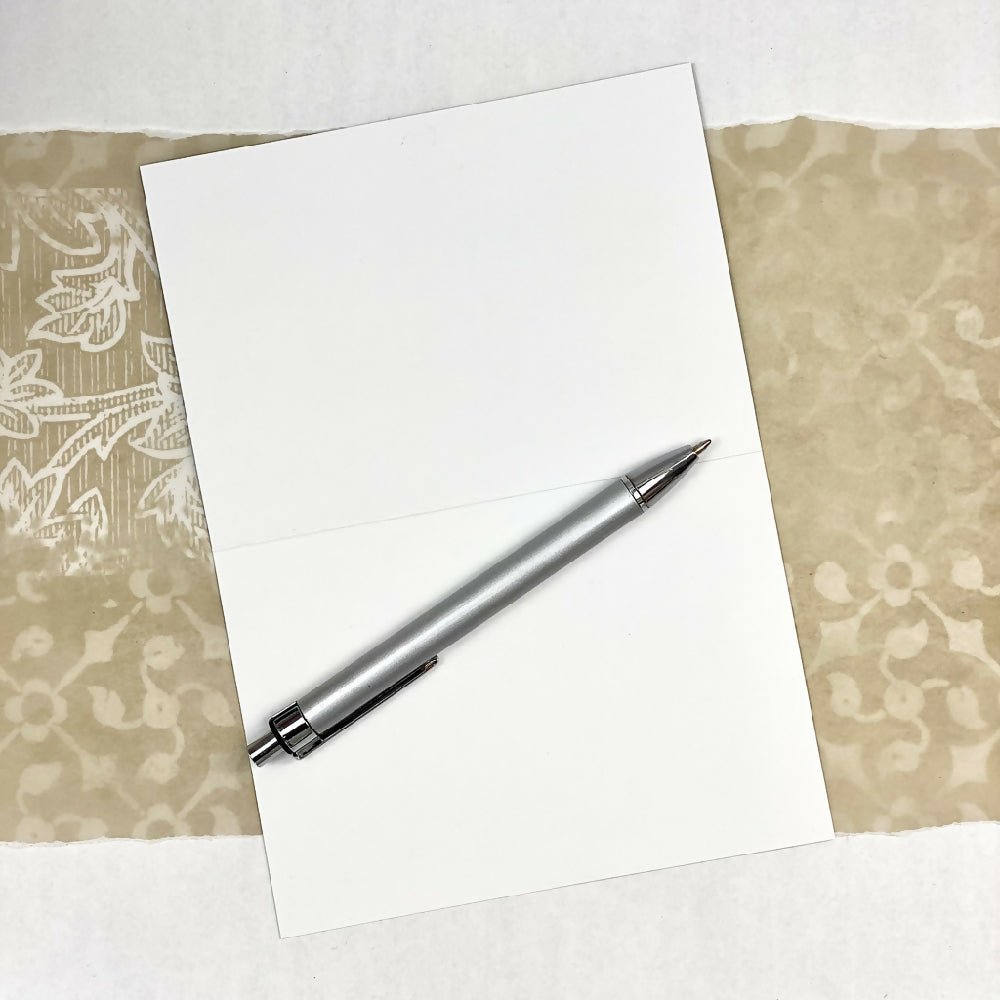 blank inside card with pen