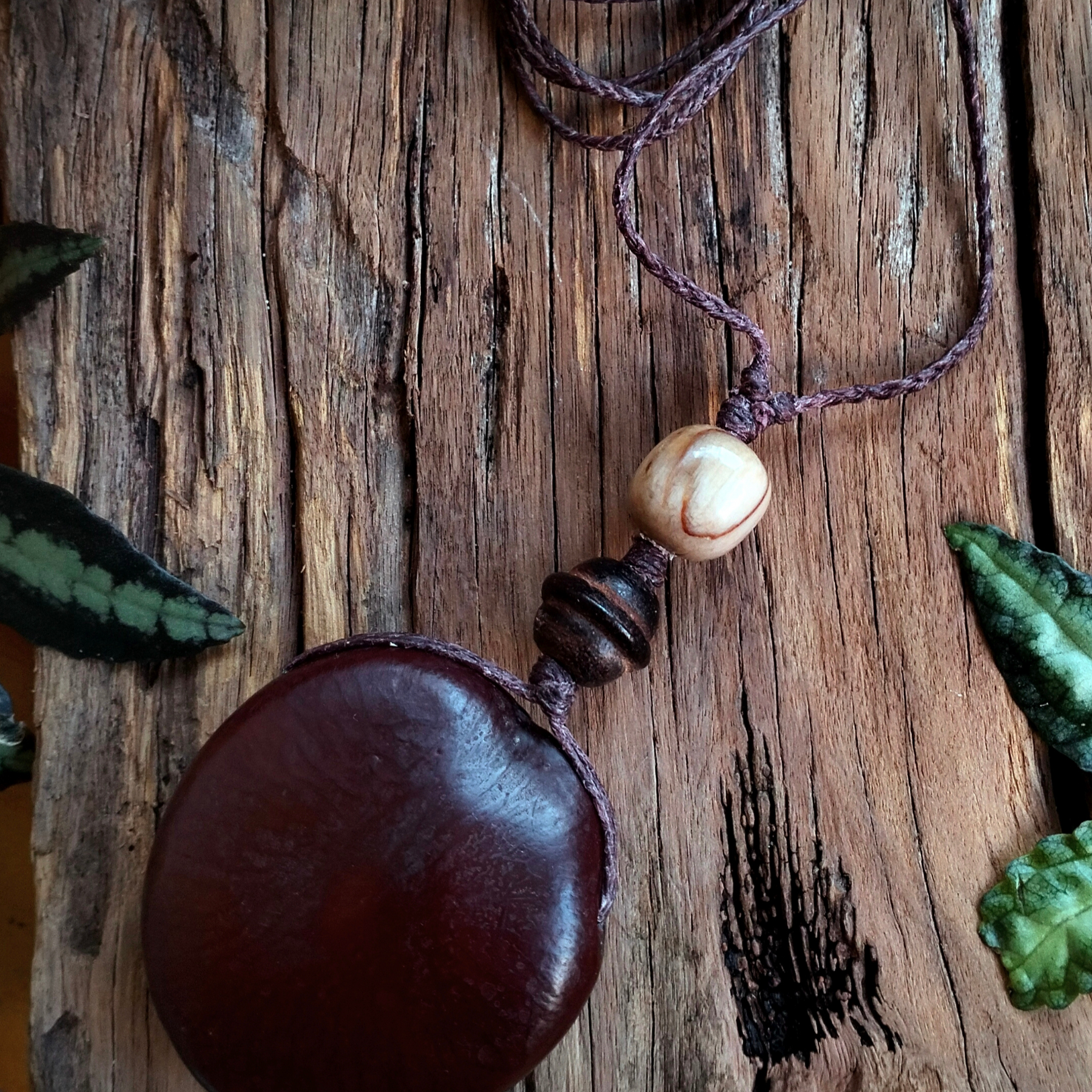•| PETRIFIED WOOD | WOOD | SEED POD |•  natural talisman necklace