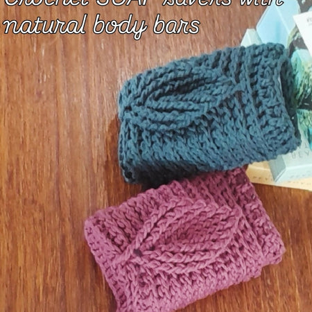 Crochet Leaf Cotton Soap Bag