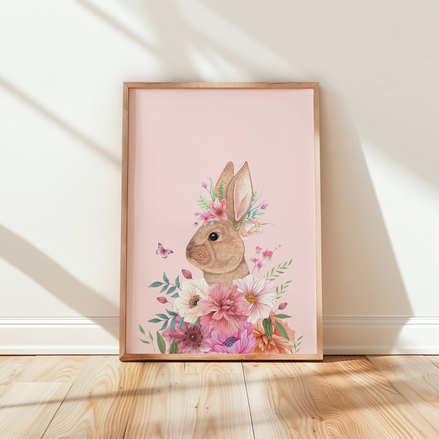 Floral Bunny Art Print