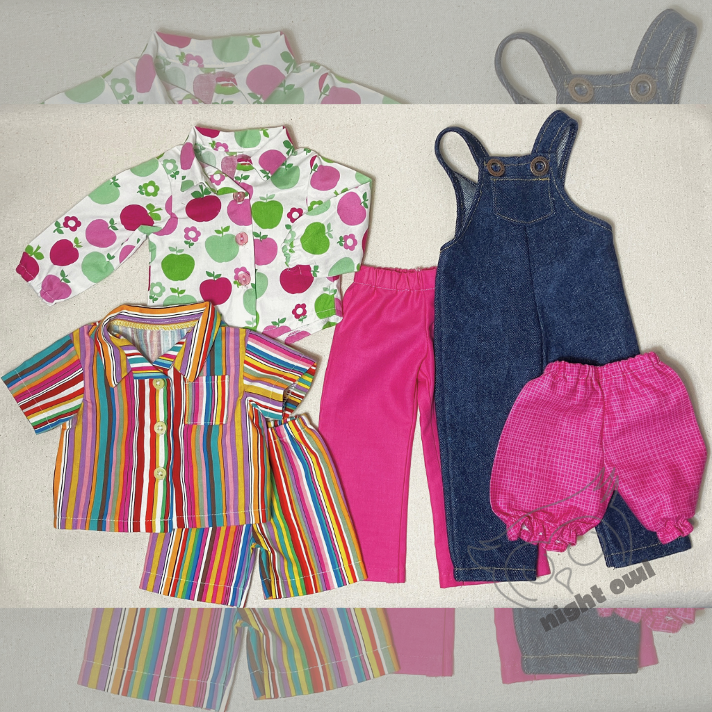 Six Piece Set| 53cm Doll Wardrobe Collection| Apple Orchards