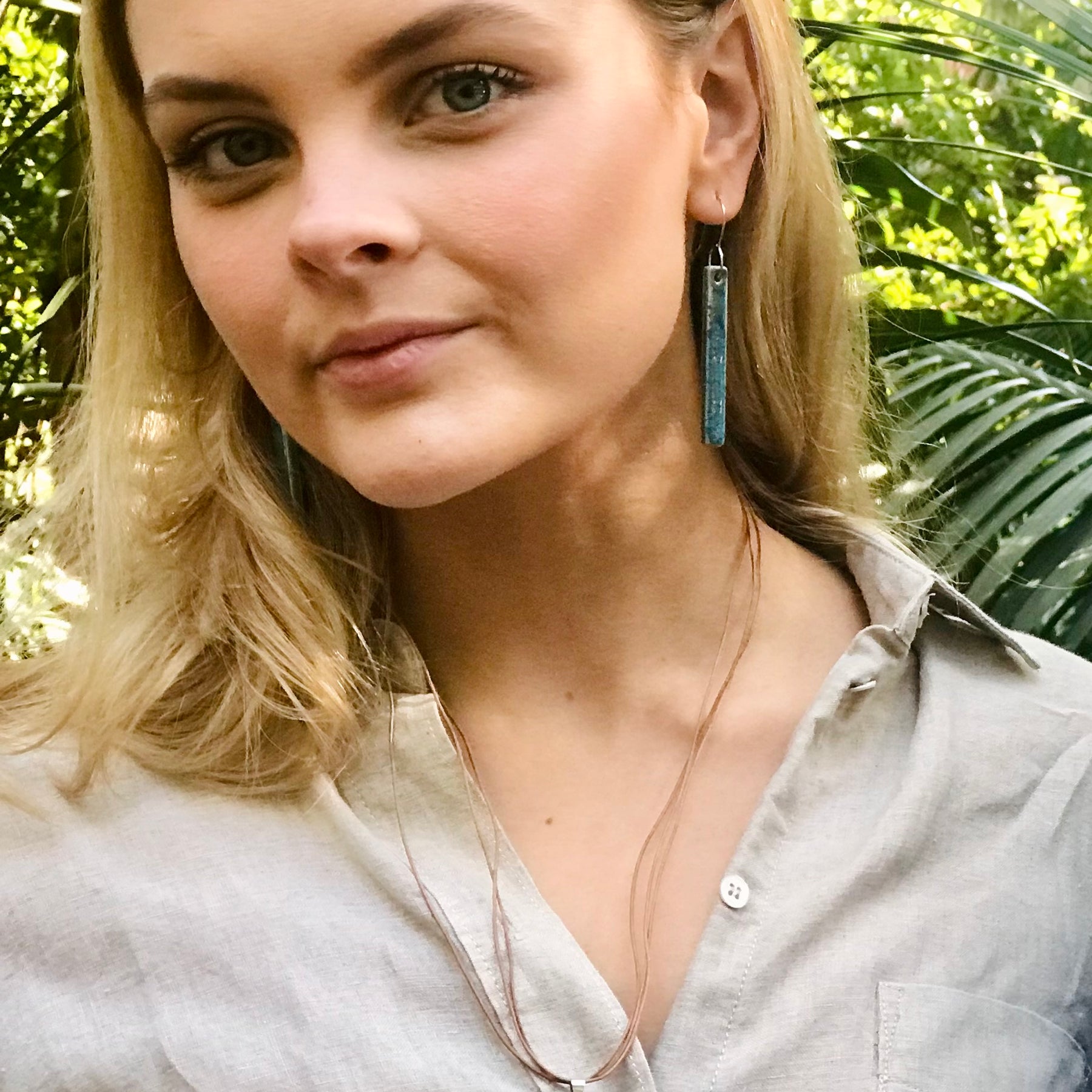 Waterfall Long bois lightweight ceramic earrings