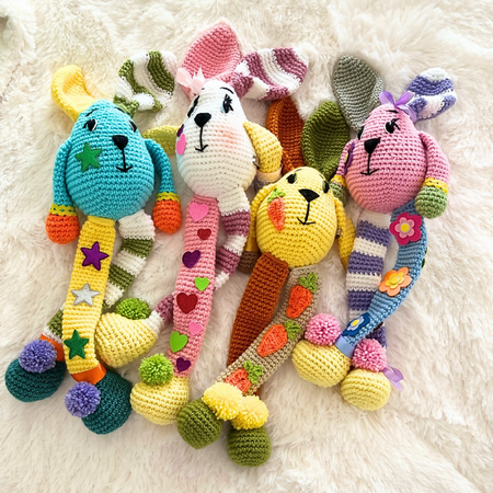 Crochet Bunny Dolls, Soft Bunny Dolls, Easter Bunnies