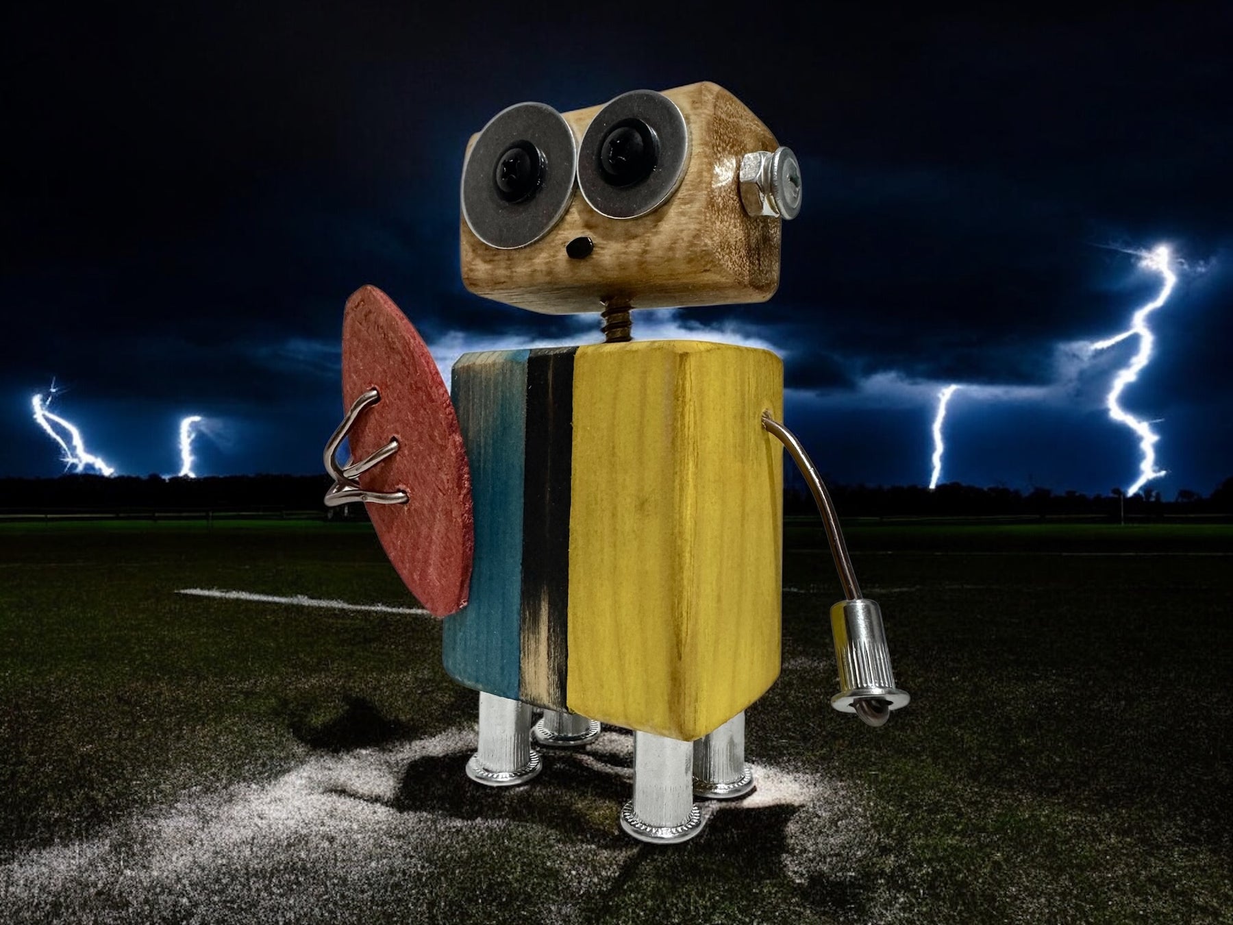 Wesley - Wooden Footy Robot