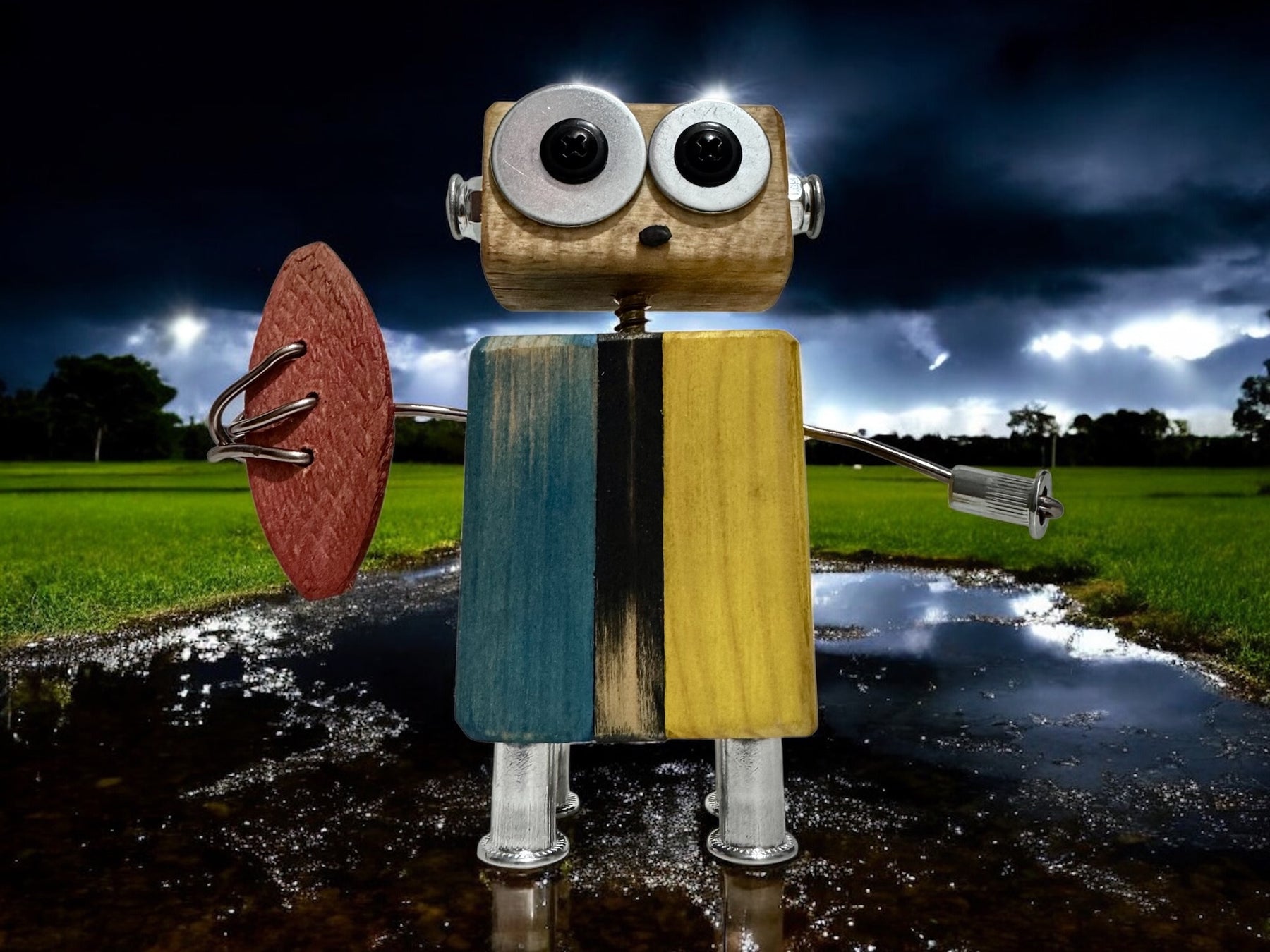 Wesley - Wooden Footy Robot