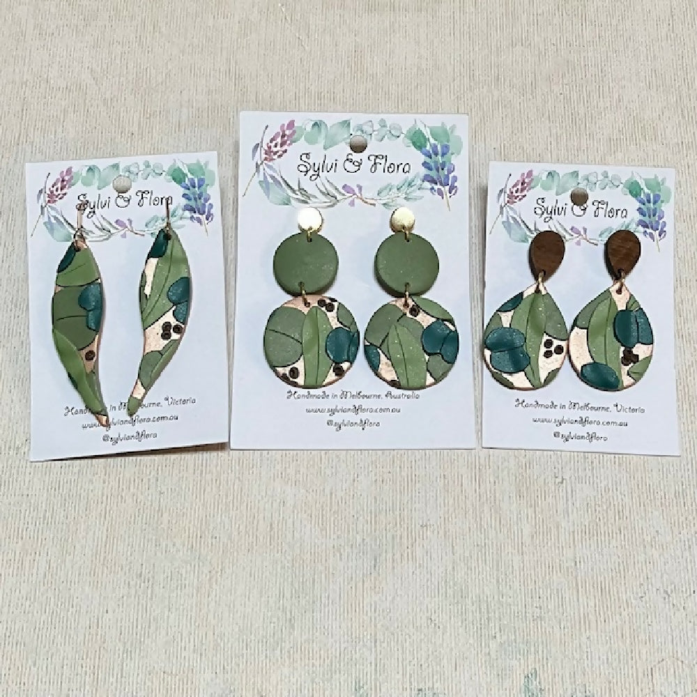 Eucalypts Earrings Trio 1