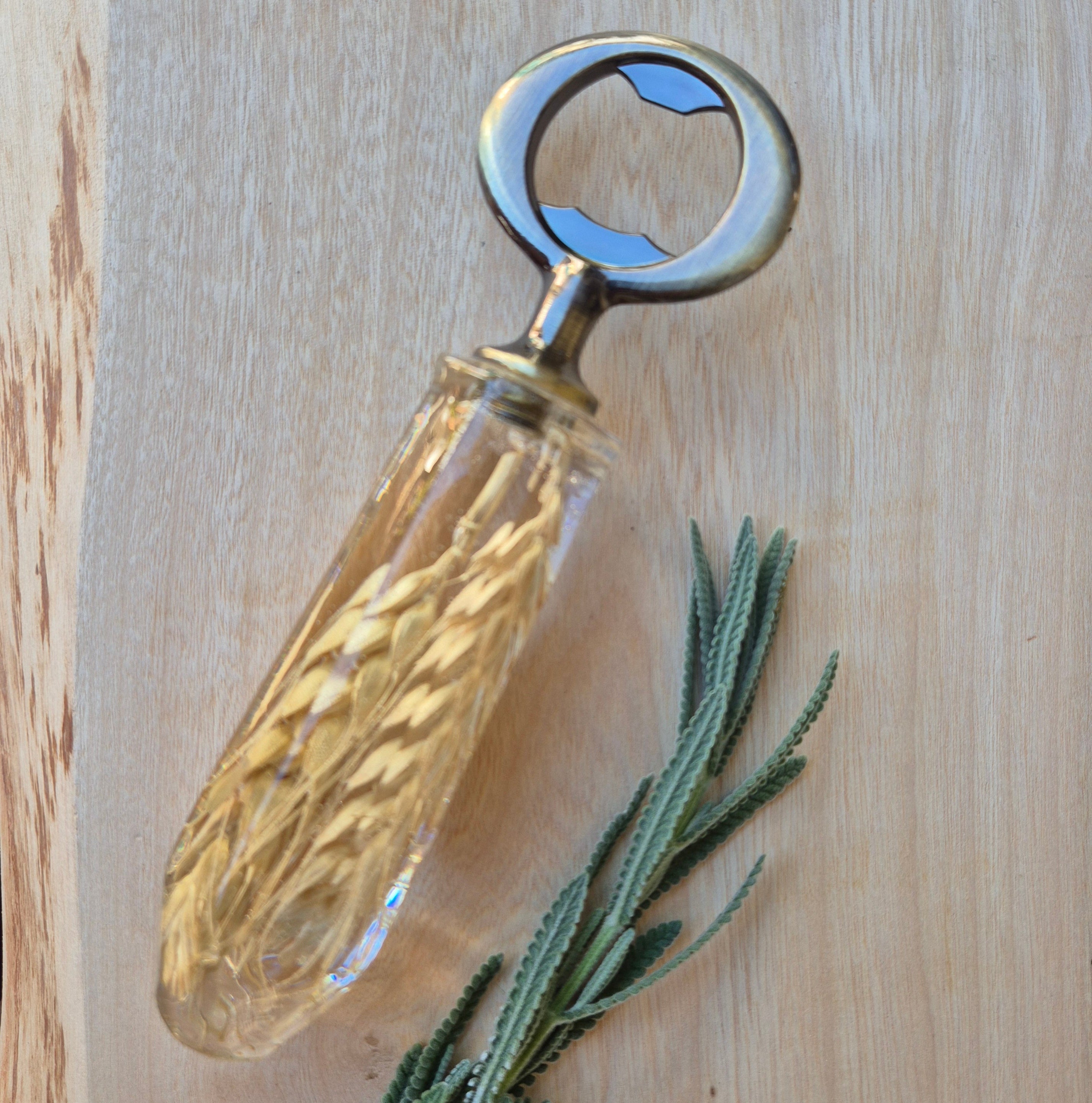 Handmade Resin Bottle openers featuring dried flowers