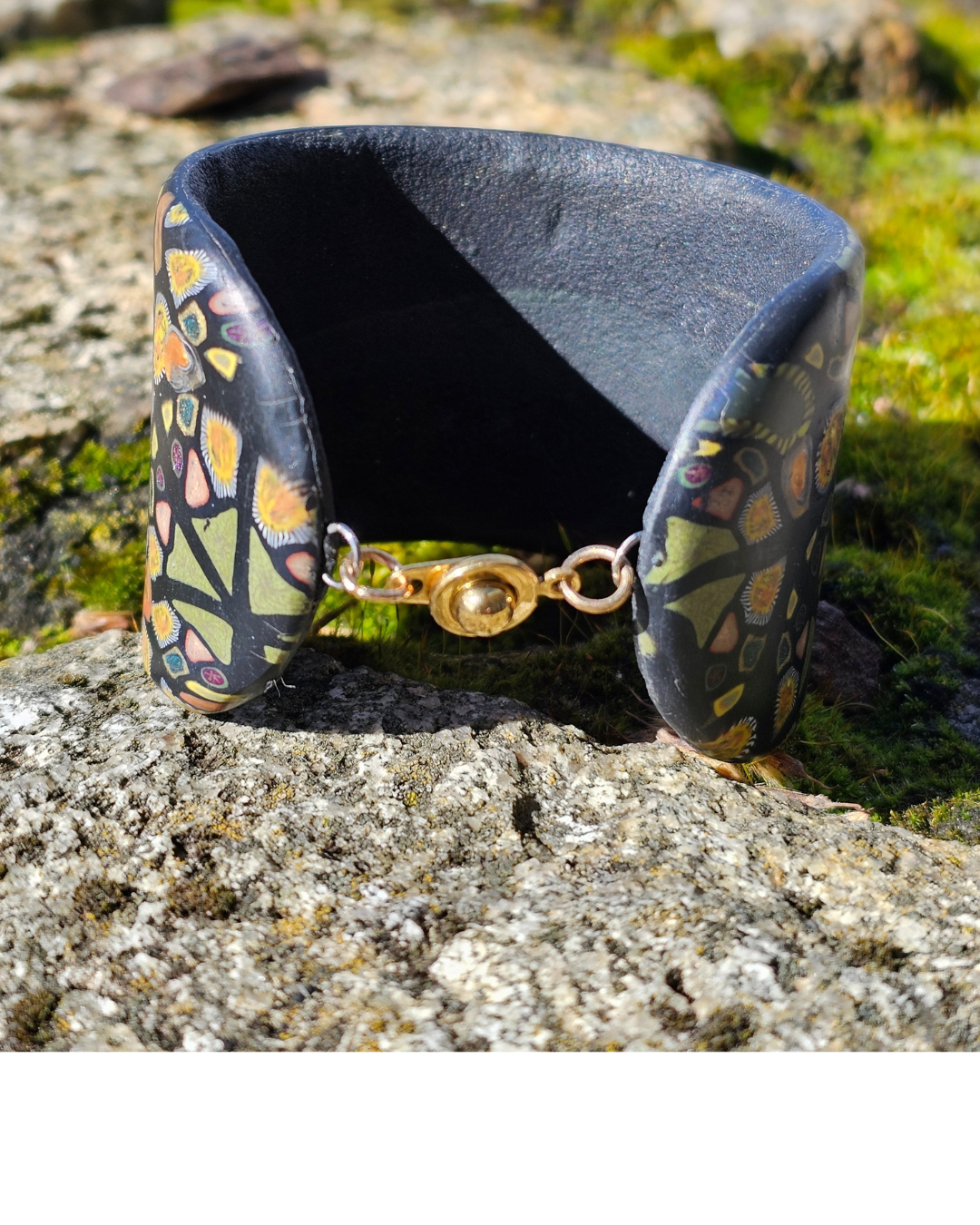 WILD BLOOM CUFF - ARTISAN POLYMER CLAY