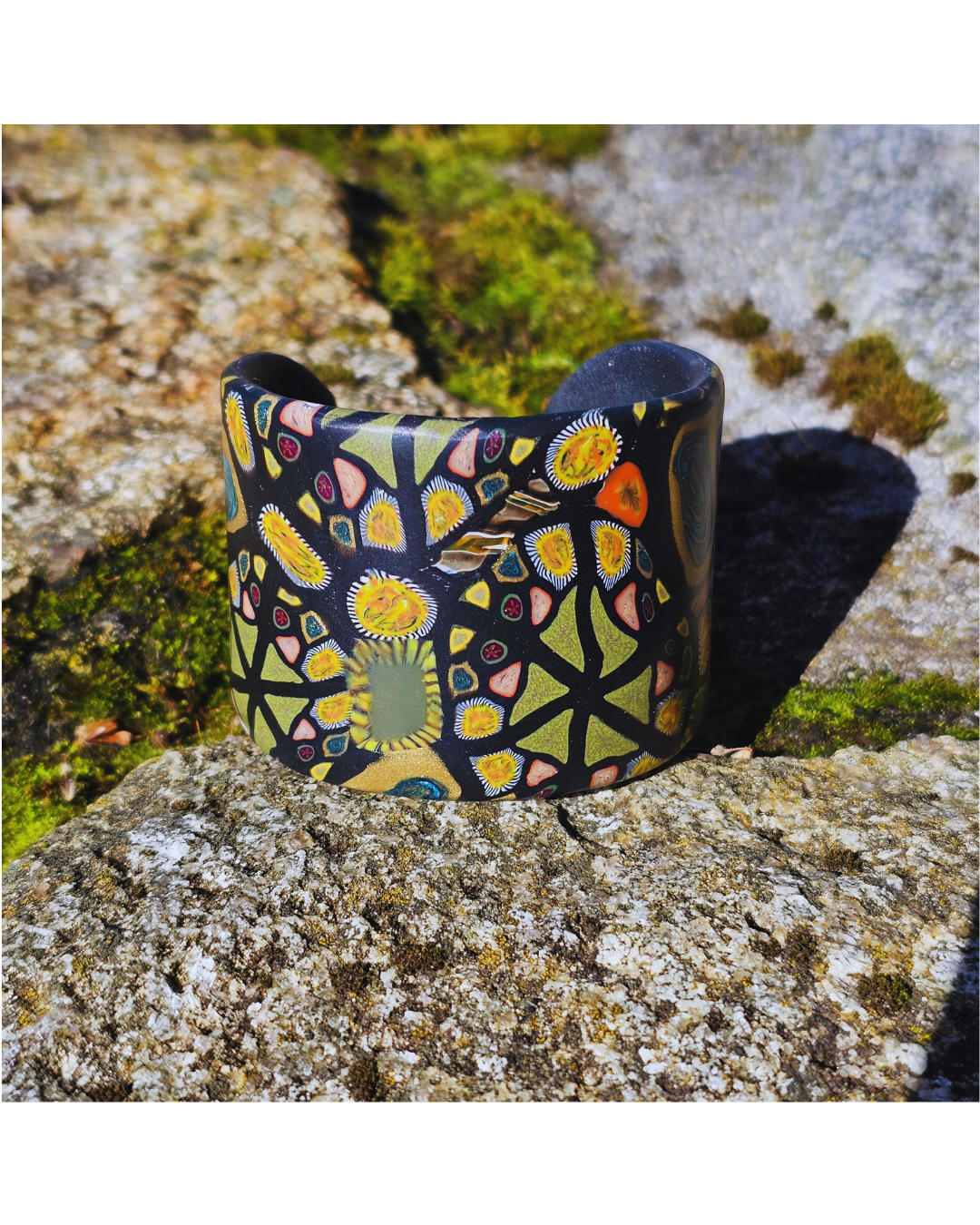 WILD BLOOM CUFF - ARTISAN POLYMER CLAY