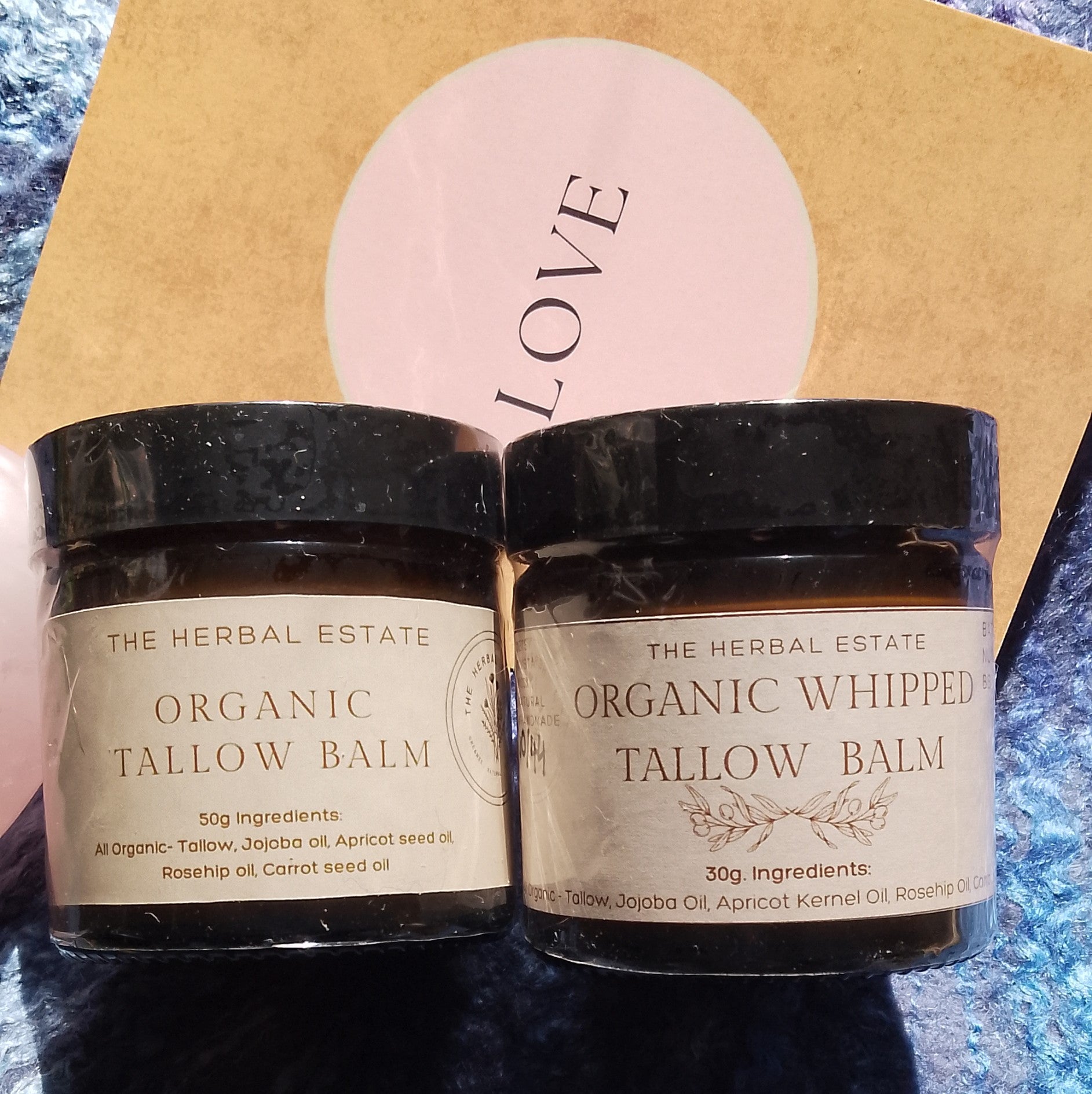 Combo Organic Whipped Tallow 30g plus Tallow Balm 50g