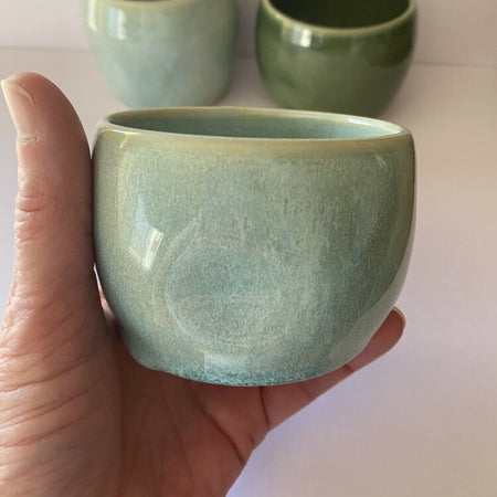 Thumb Dimple Cups / Wheel Thrown Pottery
