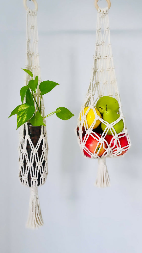 Macrame Hanging Fruit Basket/Plant Hanger