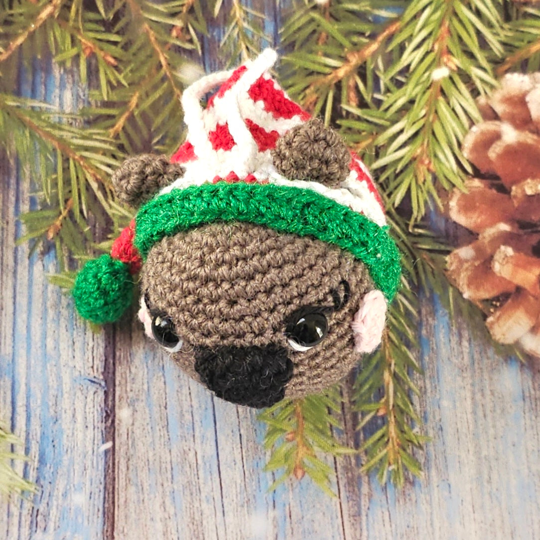Crocheted Heirloom Aussie Native Animal Christmas Decoration - WOMBAT