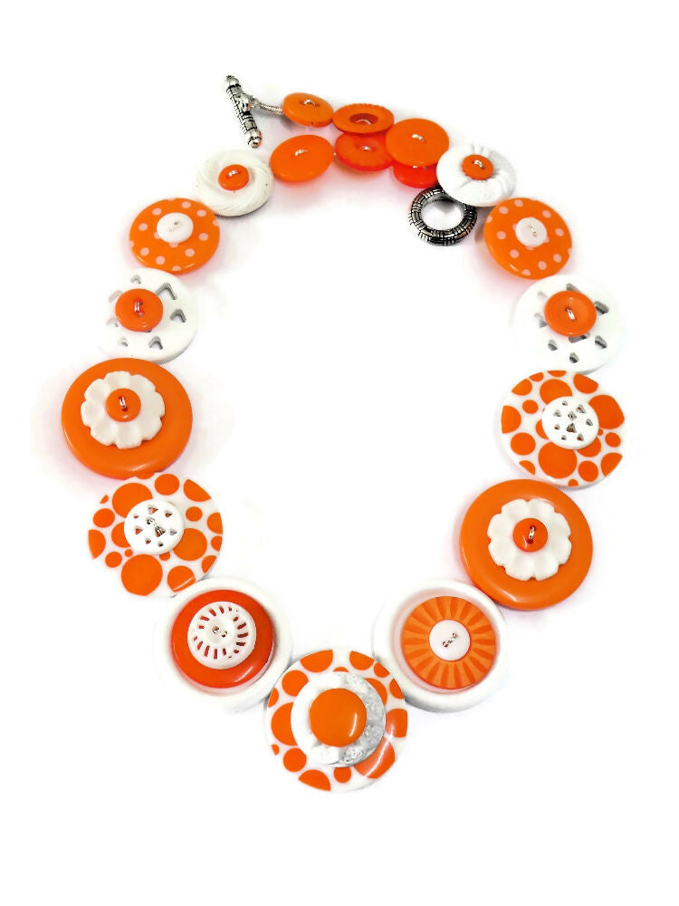 Orange bubbles necklace
