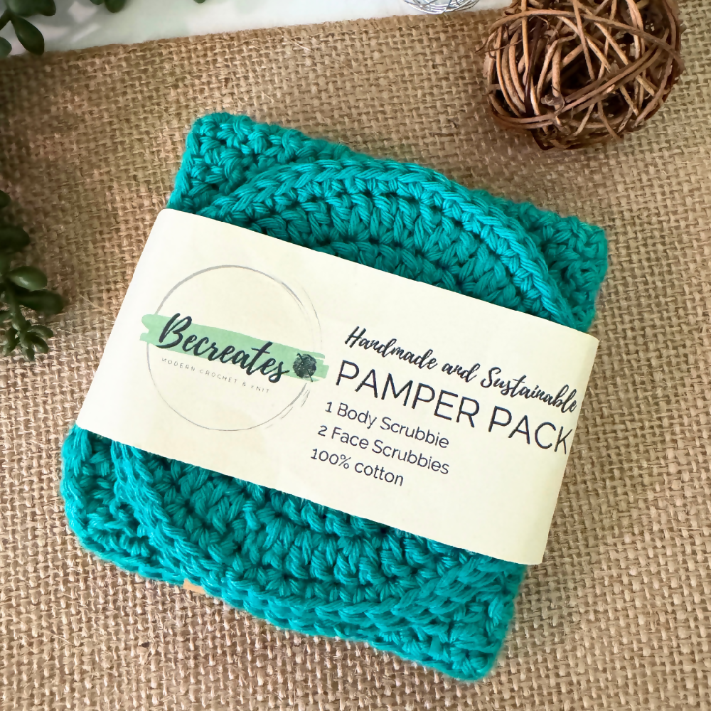 Pamper-pack-scrubbie-set-cotton-green (2)