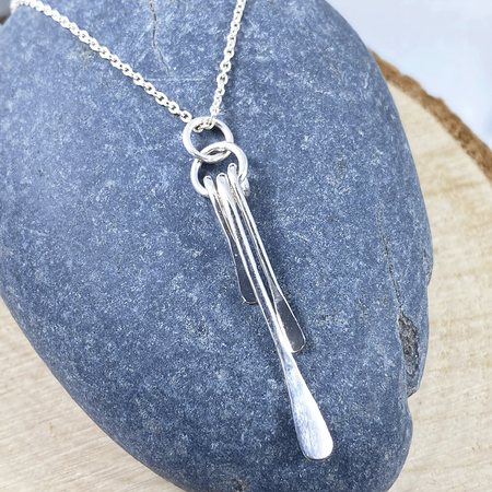 Argentium Silver Waterfall Pendant