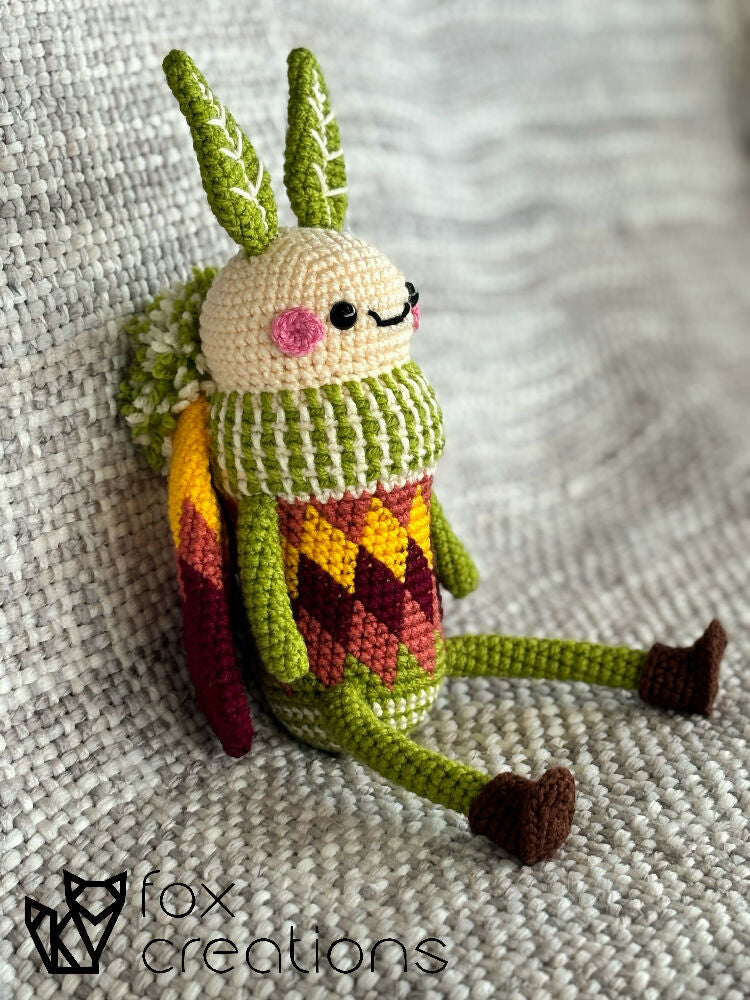 CUSTOM ORDER -- Indiana Moth Crochet Amigurumi Plushie