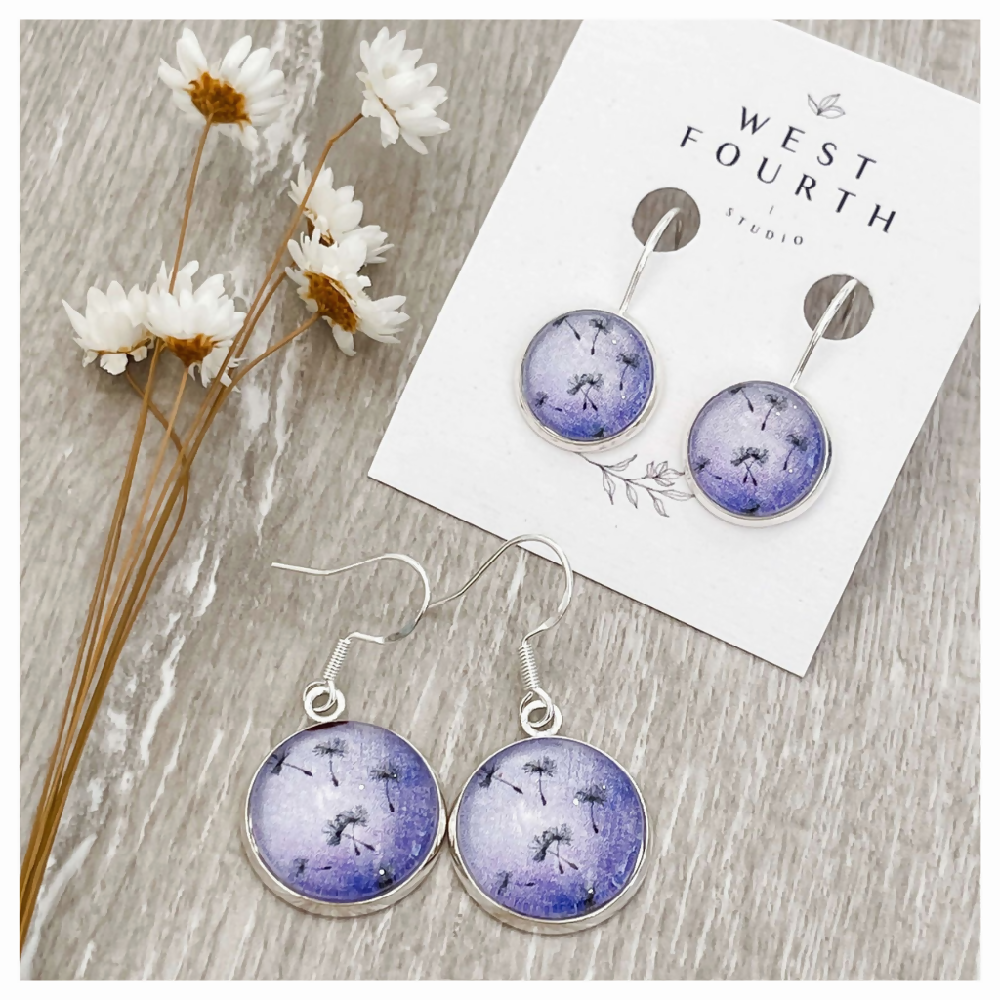 purple-dandelion-earrings-west-4th-studio