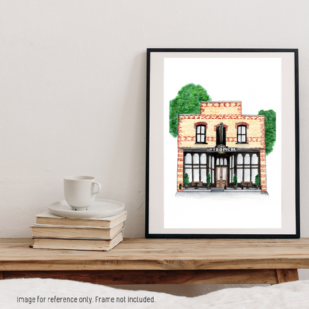 Watercolour Art Print - The Screen Series - 'Cafe Tropical'