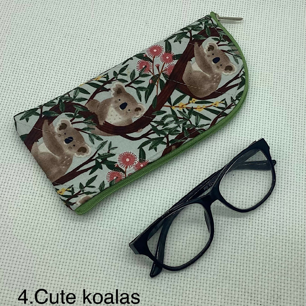 Australian Koalas glasses case for sunglasses, reading, spectacles - 4 designs