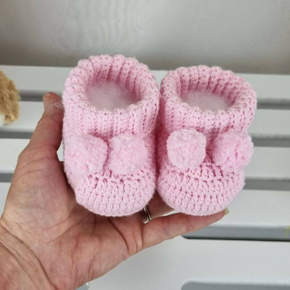 Pink Australian cotton baby Booties Gift 4