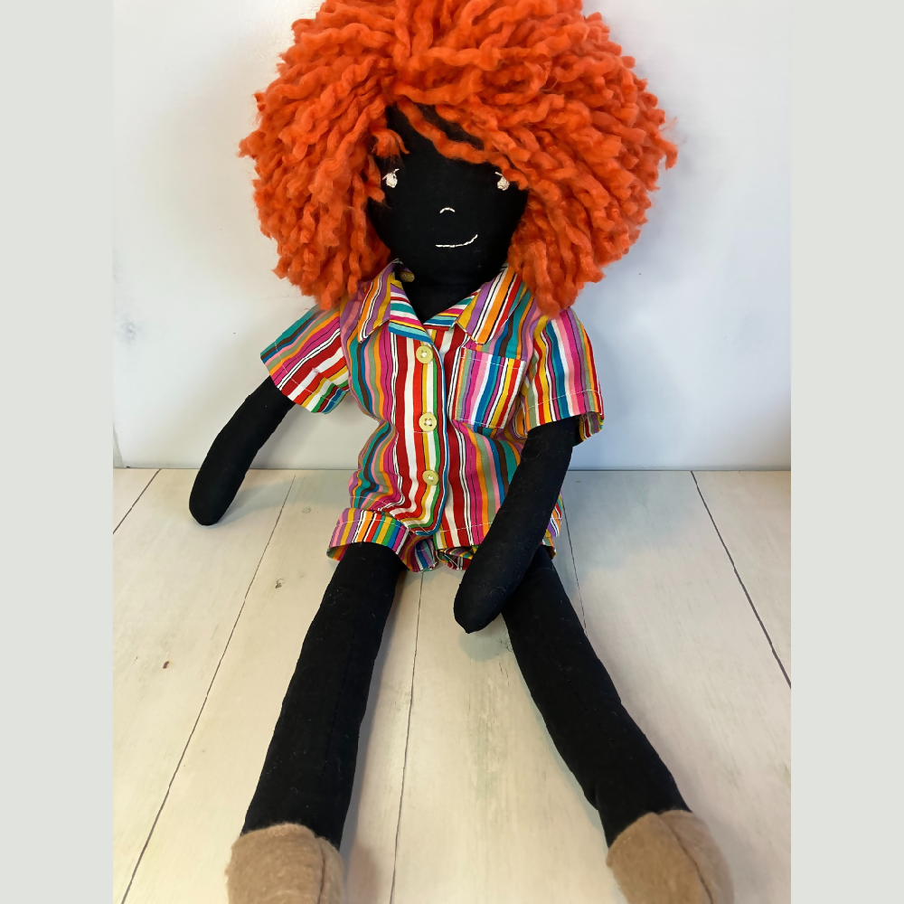 Jerry| Soft doll| Handmade Cloth doll with wild hair| 53cm