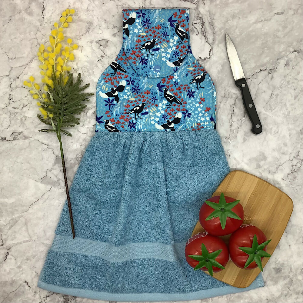 Australian Magpies hanging hand towel - 4 Designs