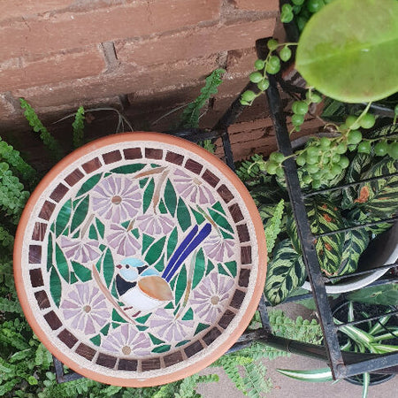 Mosaic birdbath