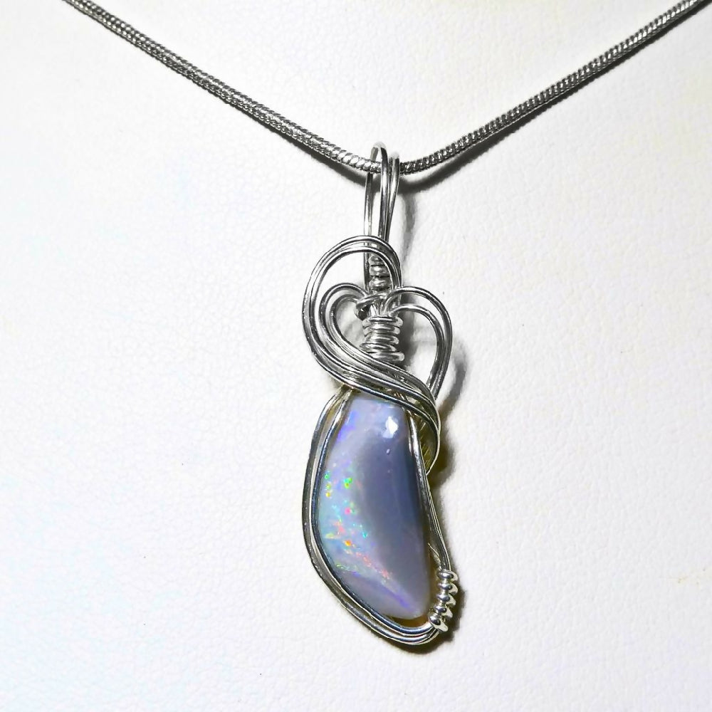 Jellybean | Lightning Ridge opal pendant Sterling silver