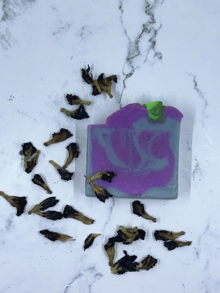 Butterfly blue tea infused soap