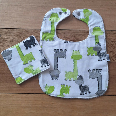 Baby Bib and Wipe Gift Set - Choose Your Own Fabric Choice