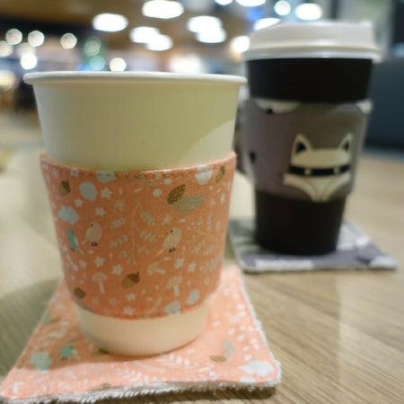 Sip & Rest Duo (Coffee Sleeve & Matching Coaster)