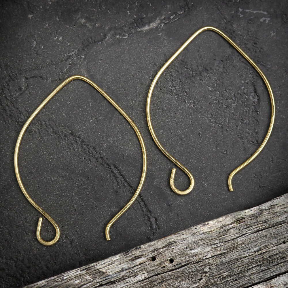 Brass XL Marquise Hooks