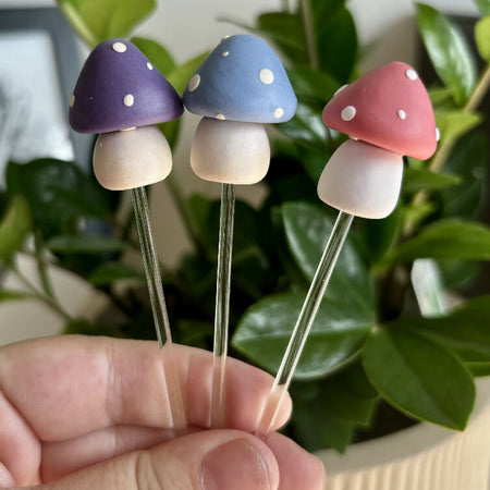 Mini Mushie trio | Purple, blue, pink