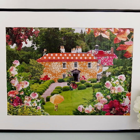 'Ginger's House' original mixed media collage