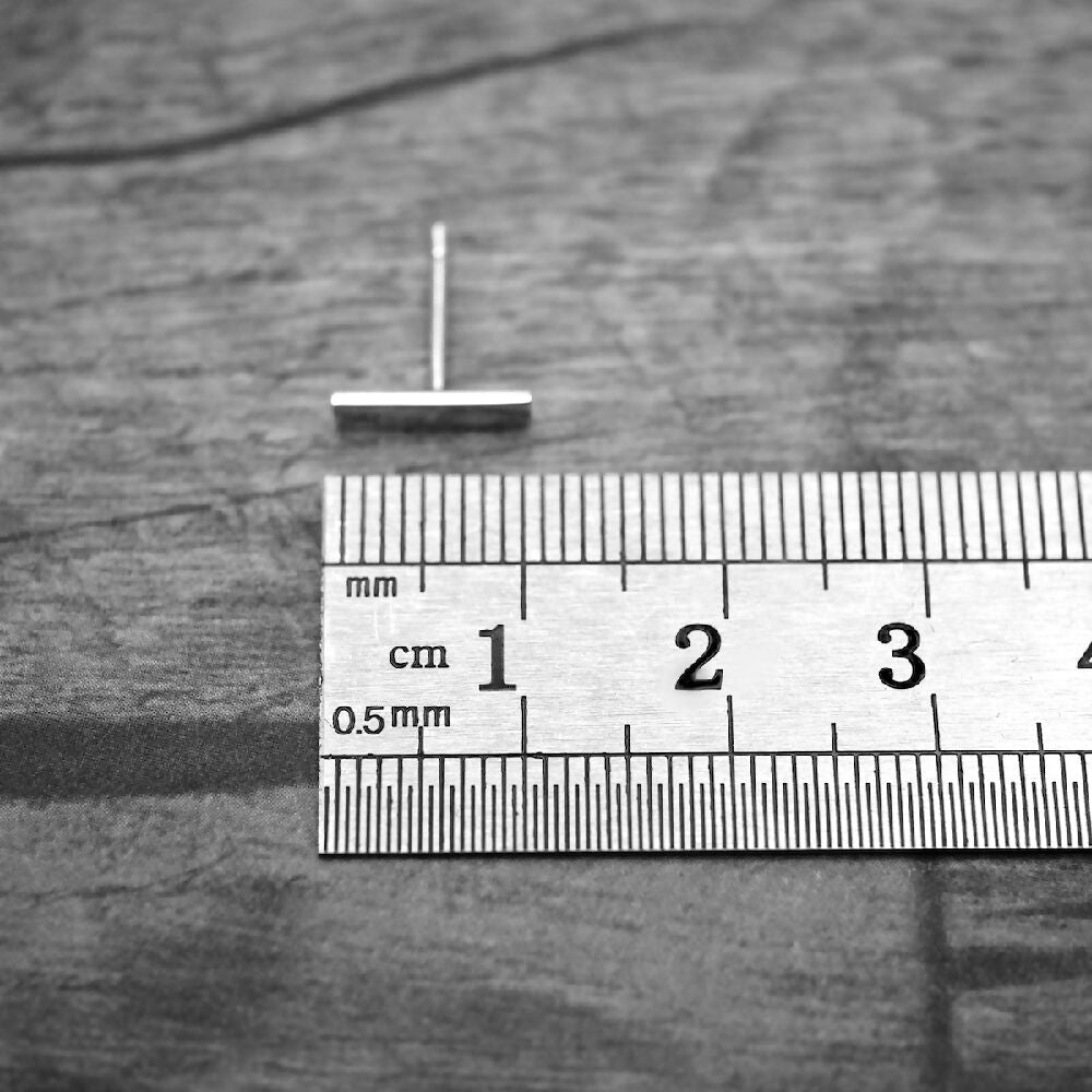 silver bar stud long ruler sml