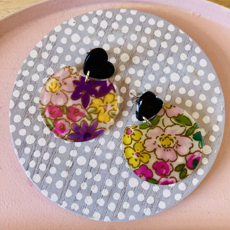 Hearts & flowers earrings