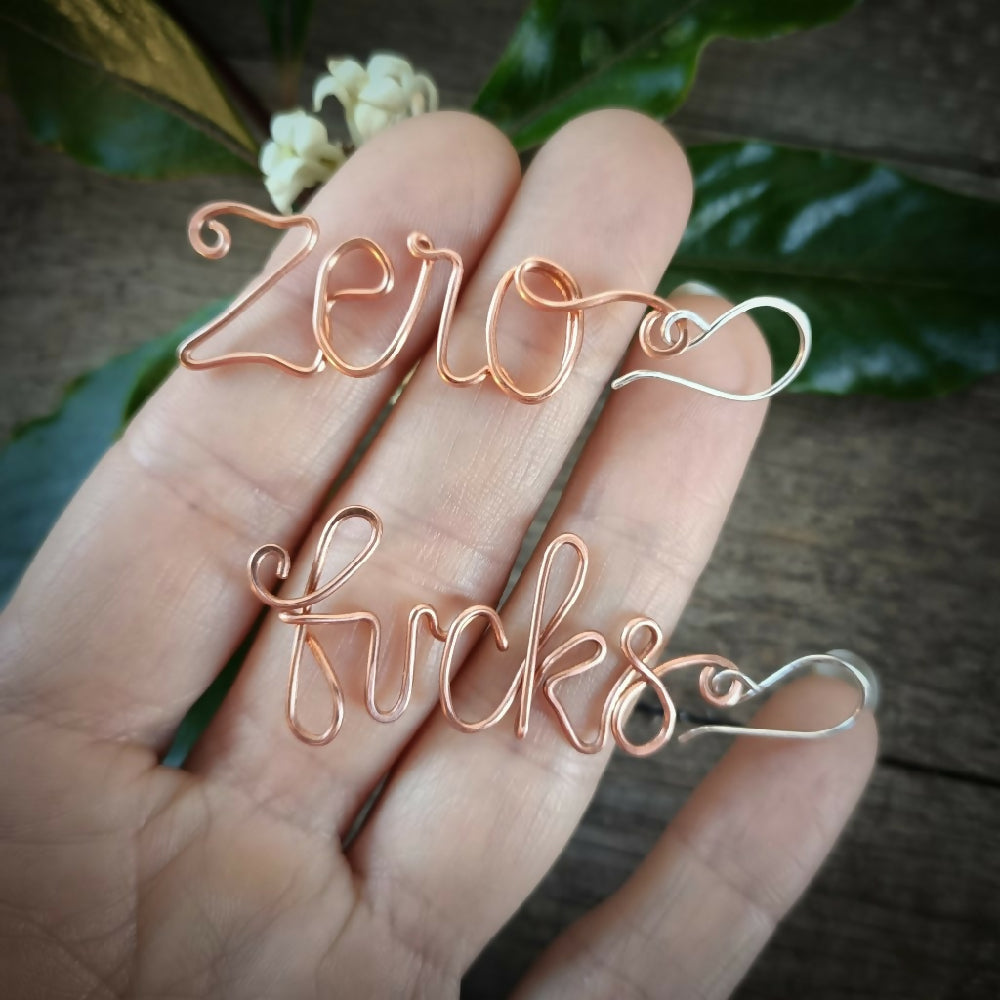 australian_handmade_zero_fucks_earrings_copper_silver