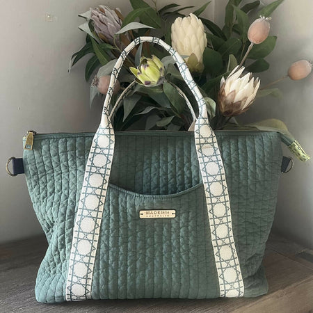 Oxbow Tote - Green Quilted