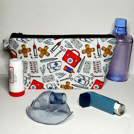 First Aid Pouch, Size XL, First Aid Theme Fabric